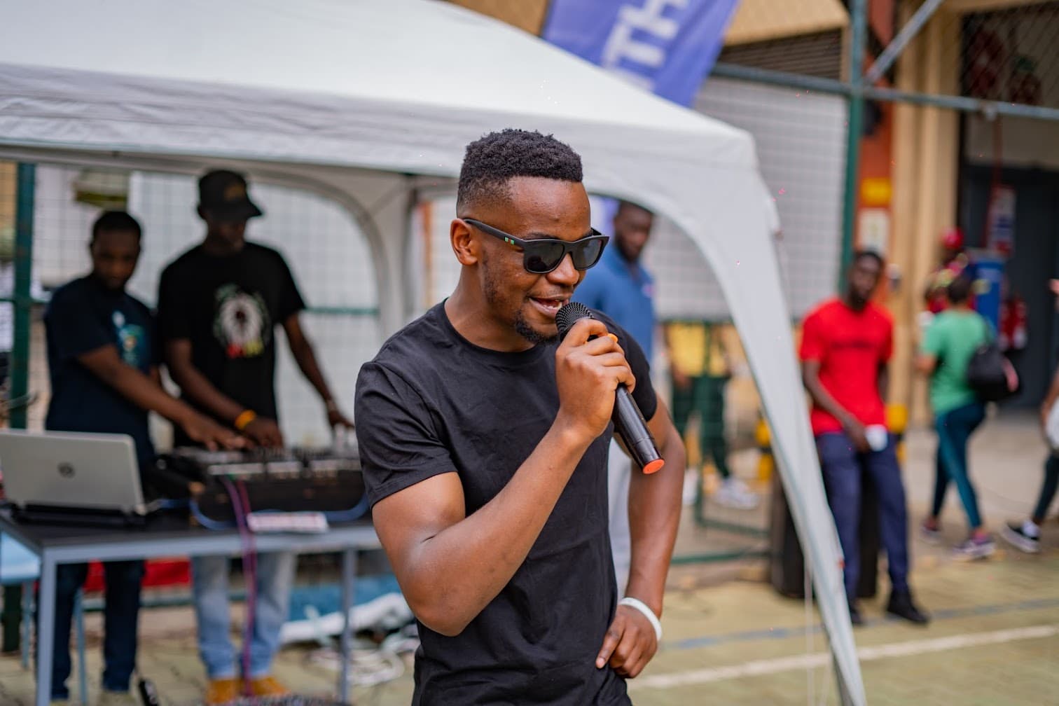 Wandera speaking at a wellness event